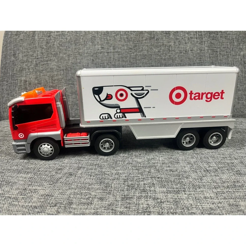 Maxx Action Target Semi Truck and Forklift Set Bullseye Dog SDE 03 Red White